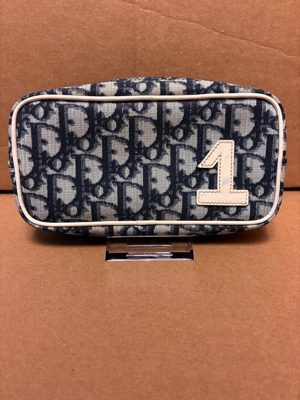 Christian Dior Trotter Oblique “1” Cosmetic Pouch – Blue